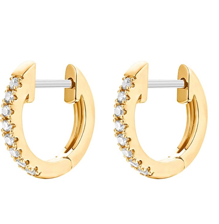 PAVOI 14K Gold Plated Cubic Zirconia Cuff Earrings