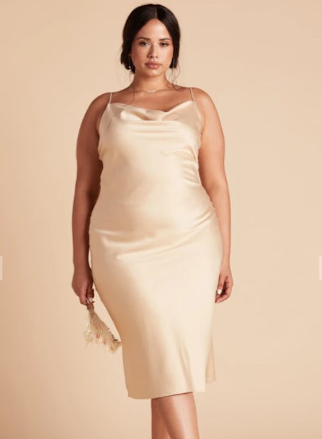 Lisa Satin Midi Dress Curve