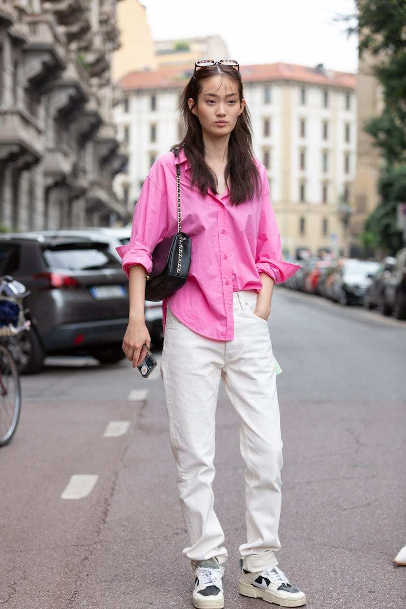 Street style at Milan Fashion Week Spring 2020.