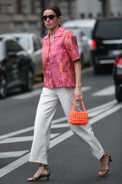 Street style at Milan Fashion Week Spring 2020.