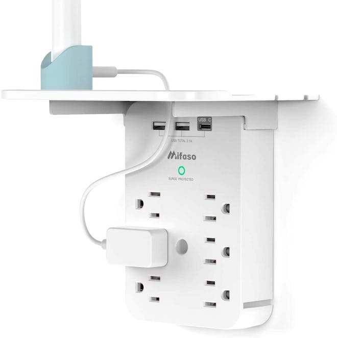 Mifaso Multi Plug Surge Protector with Shelf