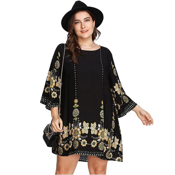 Romwe Plus Size Bohemian Dress