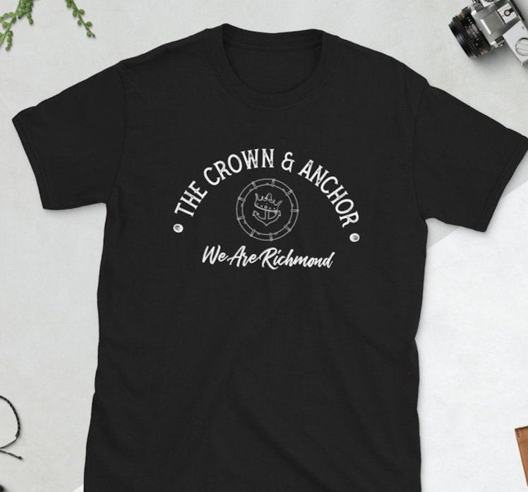 This Crown and Anchor shirt references something from 'Ted Lasso' and is available on Etsy. 