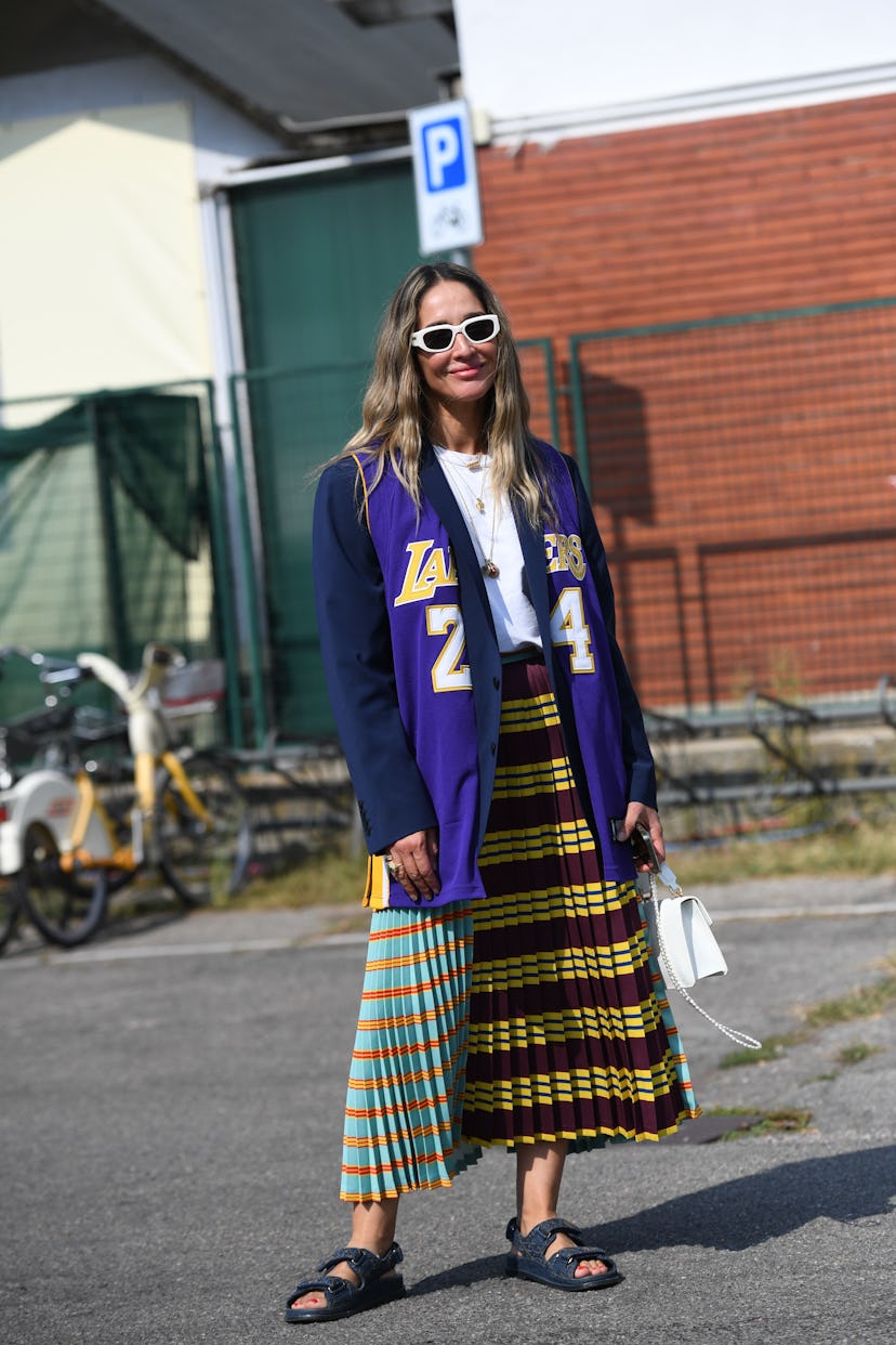 Street style at Milan Fashion Week Spring 2020.