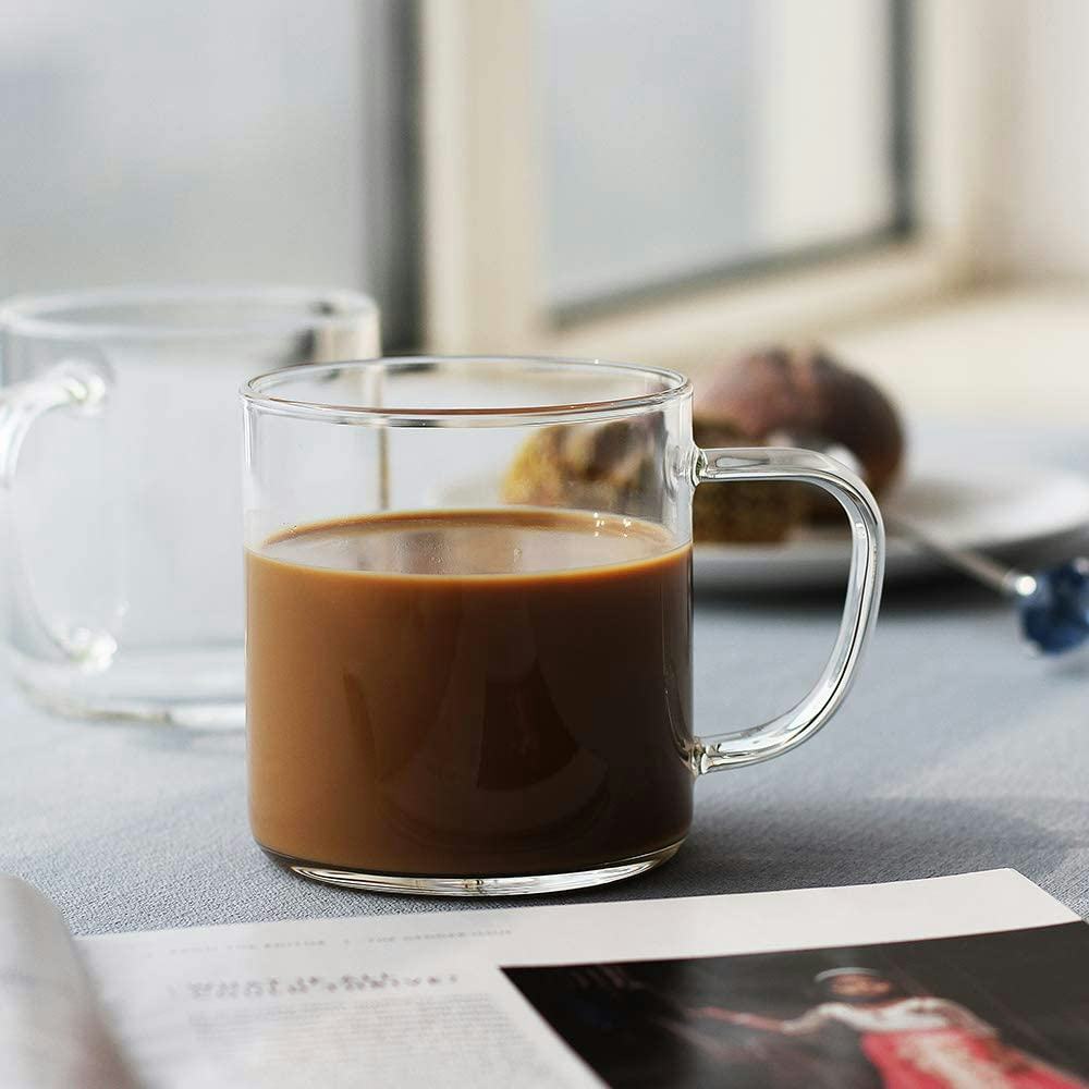 LUXU Glass Coffee Mugs (Set of 4)