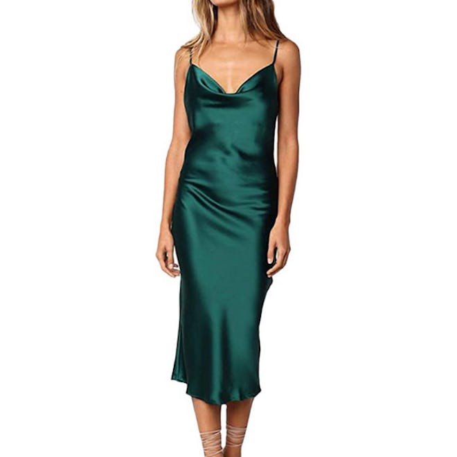 xxxiticat Satin Cocktail Midi Dress