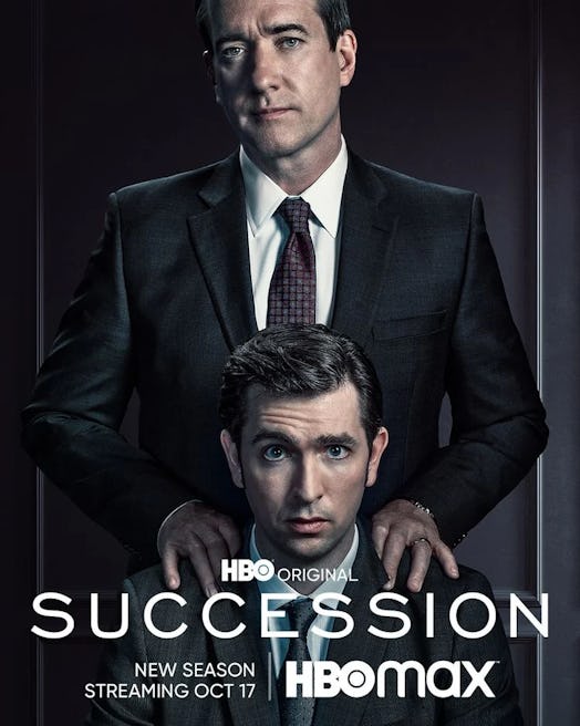 Nicholas Braun as Greg Hirsch and Matthew Macfadyen as Tom Wambsgans in 'Succession' Season 3