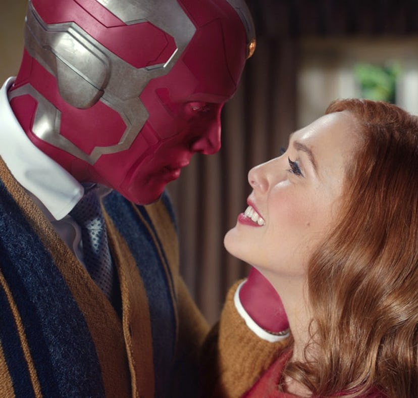 Wanda and Vision from Wandavision make a great couples Halloween costume.