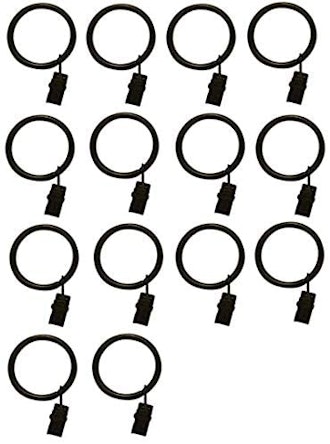 TEJATAN Metal Curtain Rings with Clips and Eyelets 