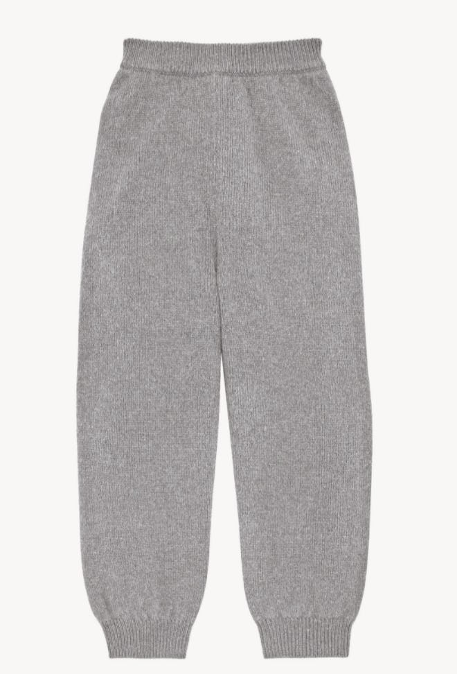 Flat lay of grey sweatpants 
