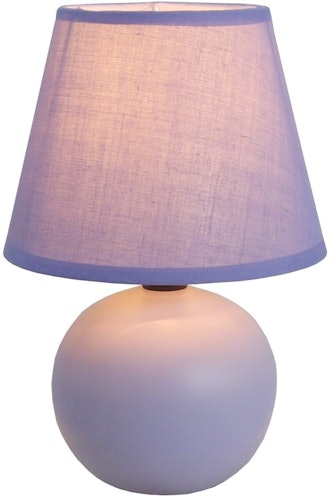 Simple Designs Mini Ceramic Globe Table Lamp