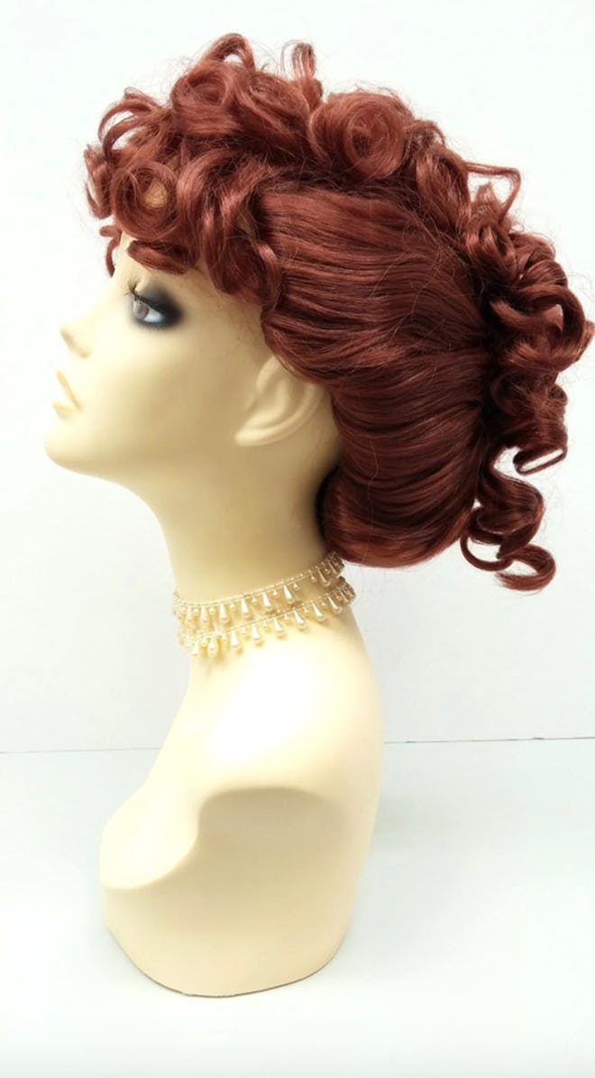 Red Curly Updo Wig