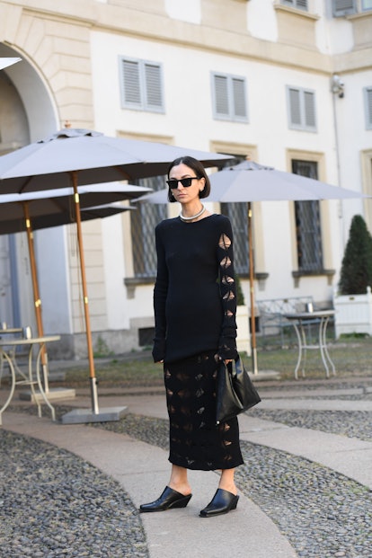 Street style at Milan Fashion Week Spring 2020.