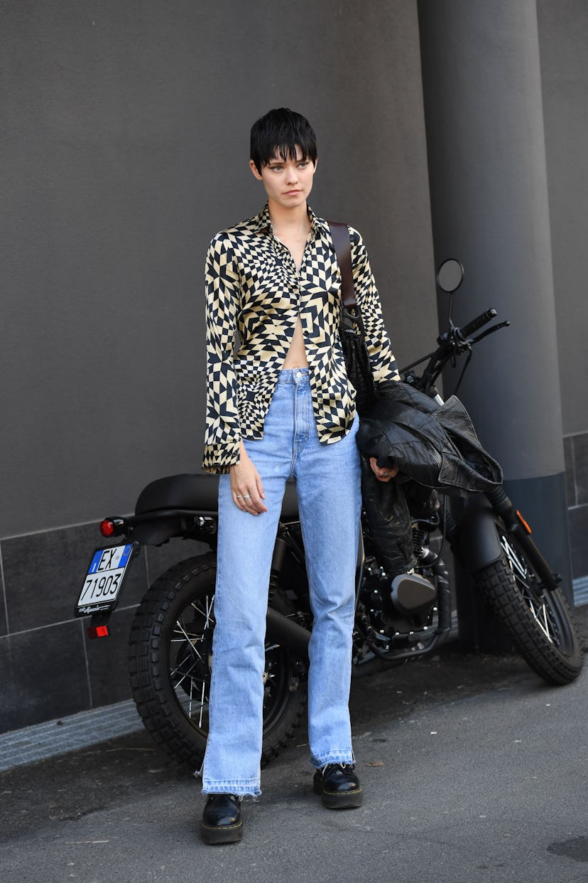 Street style at Milan Fashion Week Spring 2020.