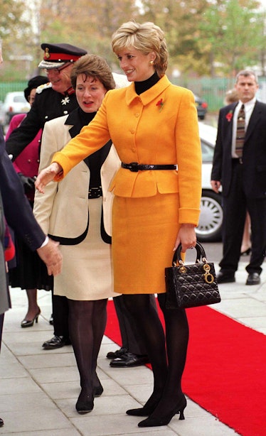 A designer leather handbag made especially for Princess Diana has