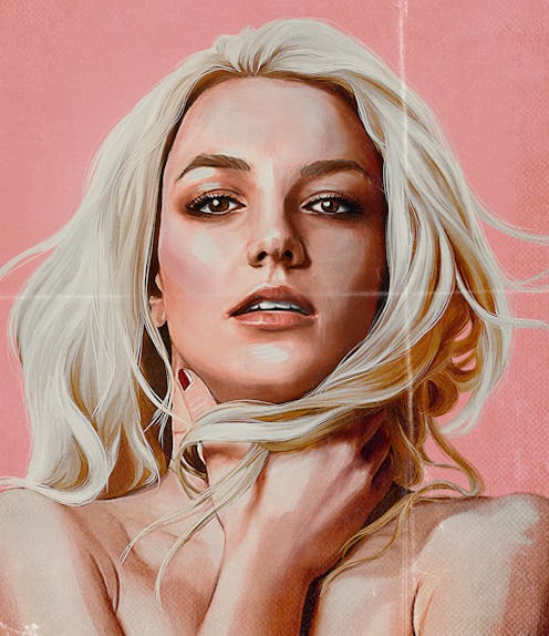A drawing of Britney Spears for the poster of Netflix's documentary 'Britney vs. Spears'