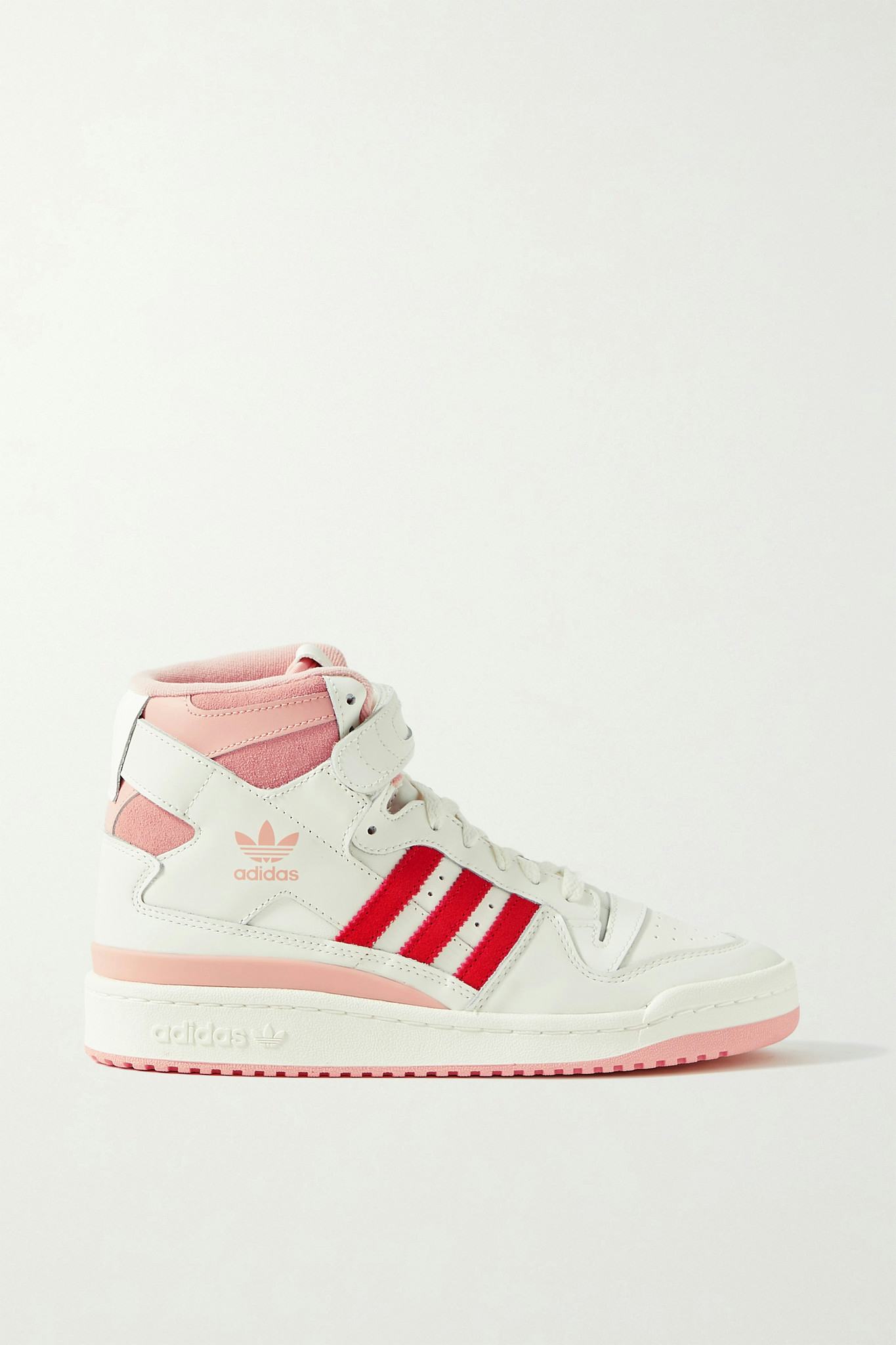 Adidas Originals Forum 84 Leather and Suede High-Top Sneakers