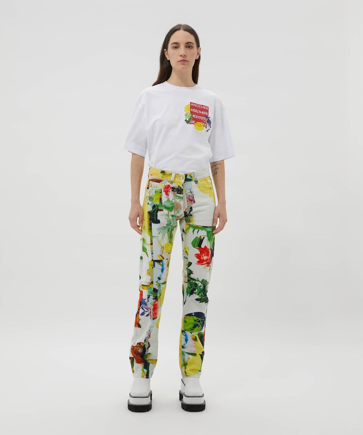 Floral Pattern Jeans by Alessandro Calabrese for MSGM