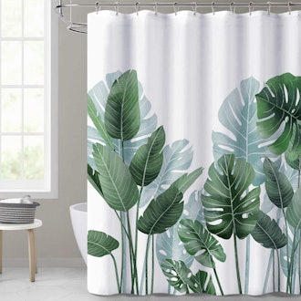 KGORGE Tropical Leaves Shower Curtain