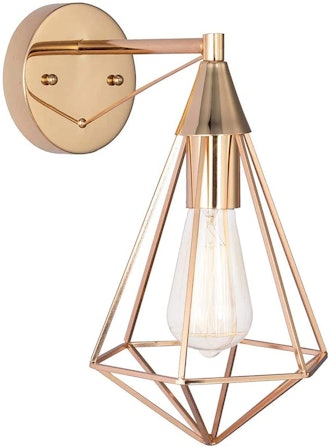 SOTTAE Modern Wire Cage Gold Wall Sconce