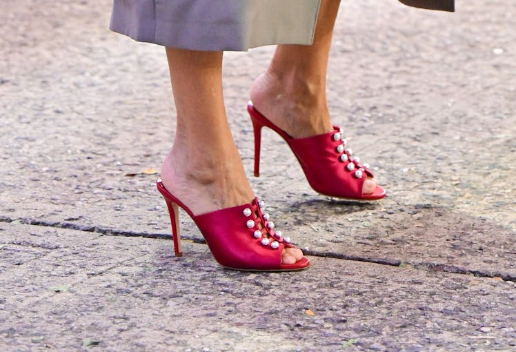 Sarah Jessica Parker's shoes on the set of "And Just Like That..."