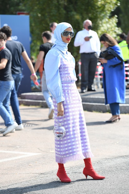 Street style at Milan Fashion Week Spring 2020.