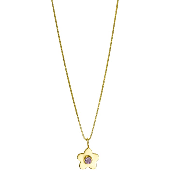 Above Average Studio Daisy Gemstone Necklace Lilac Brands Like Kendra Scott