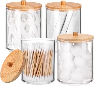Jetec Bathroom Jars for Storage (4-Pack)