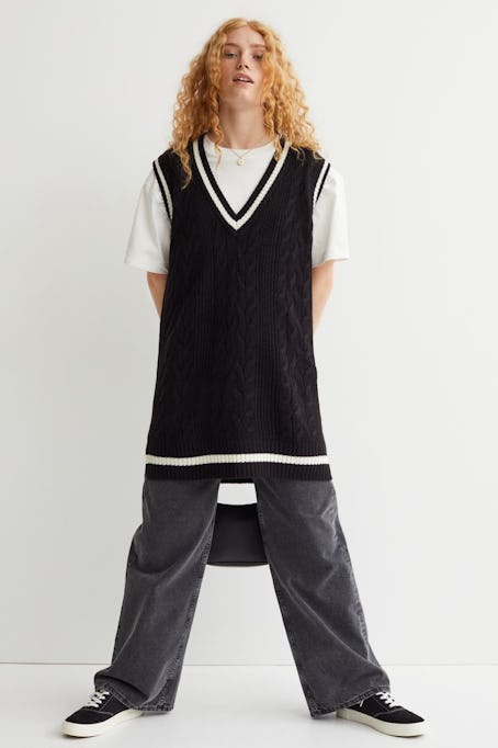 Knit Sweater Vest Dress