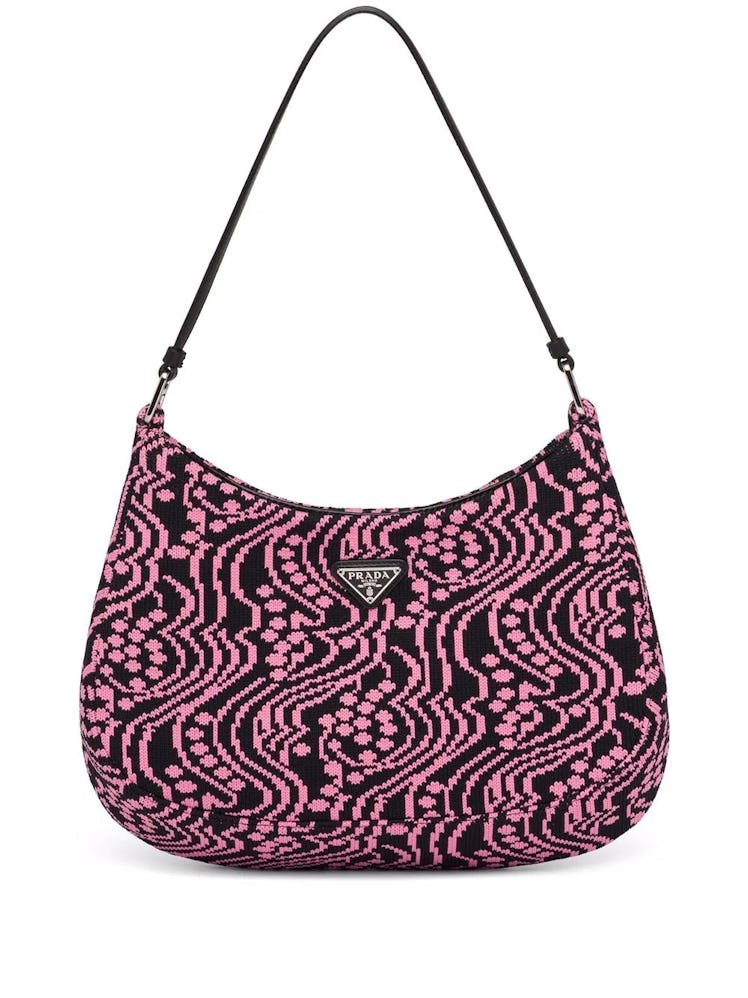 Cleo Jacquard-Knit Shoulder Bag