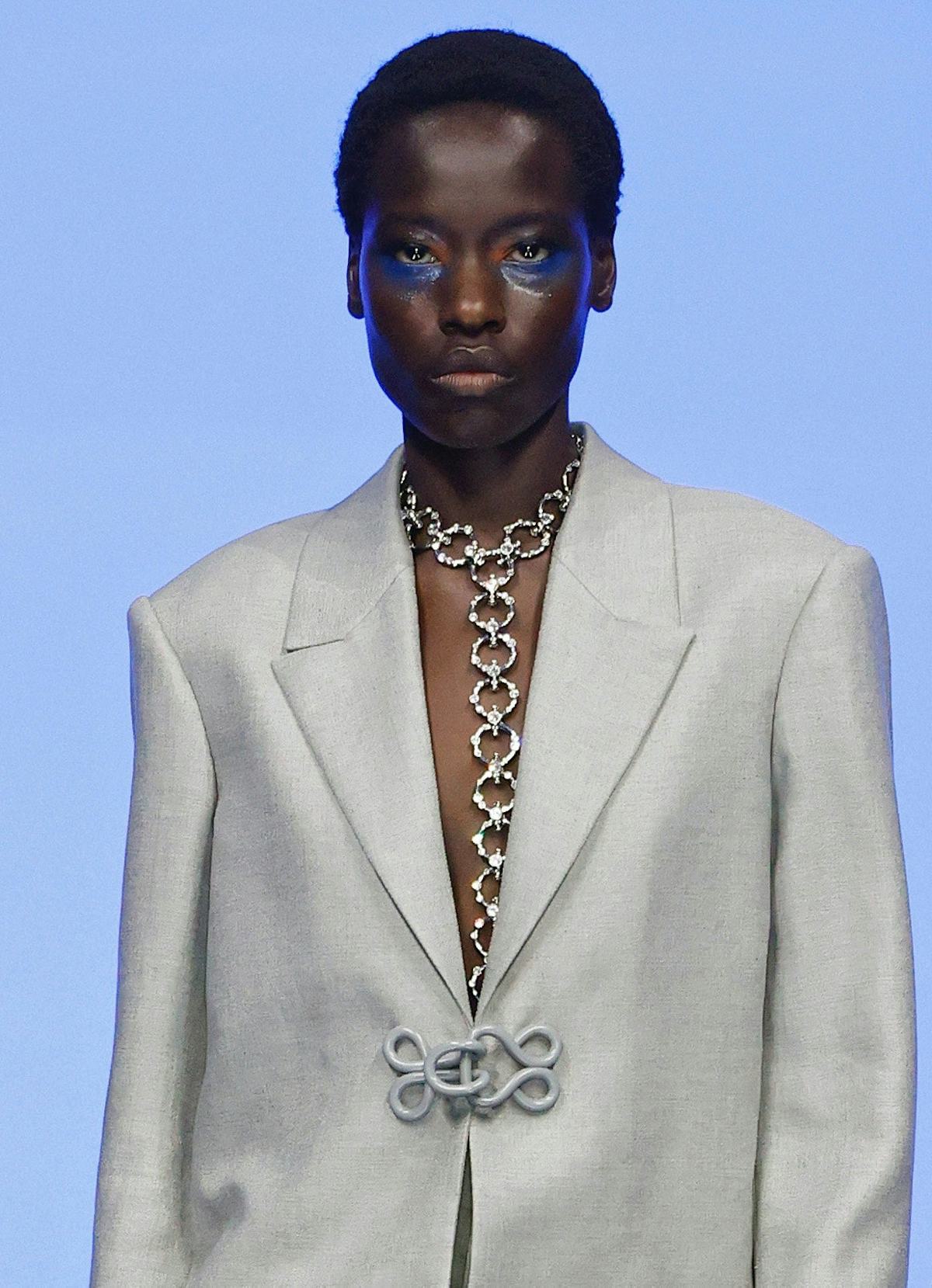 MILANO, ITALY – SEPTEMBER 22: A model walks the runway during the Del Core fashion show during Milan...