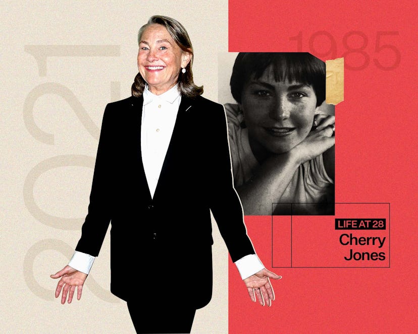 Cherry Jones at 28 and today.