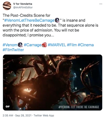 venom  2 post credits ending explained