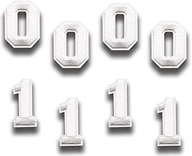 White Iron On Patches