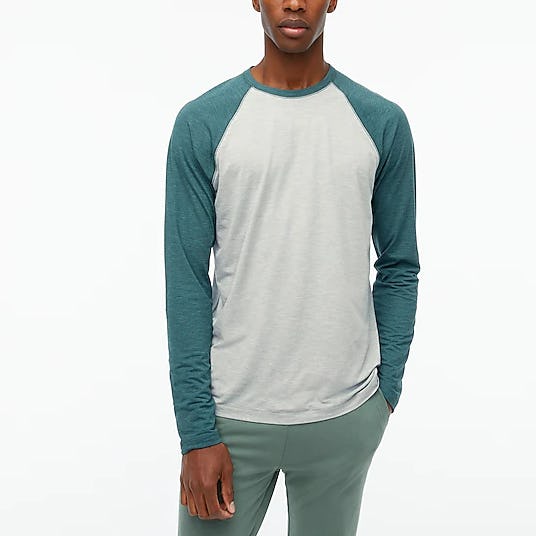 Long-sleeve performance baseball tee