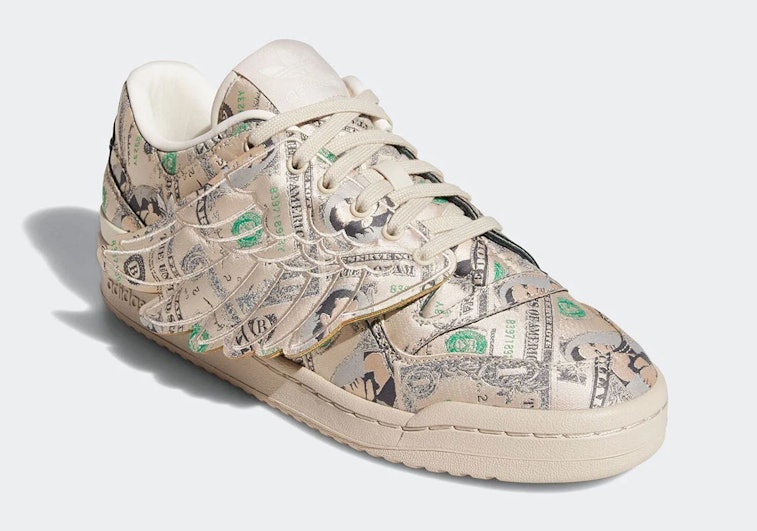 fatning Hovedsagelig hungersnød Adidas' money-printed Jeremy Scott 'Wings' sneaker is now a low top