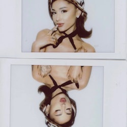 Ariana Grande captured on Polaroid