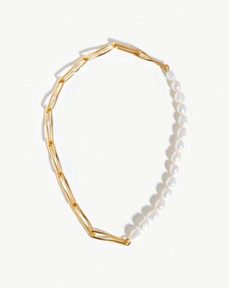 Baroque Pearl Twisted Link Necklace Missoma