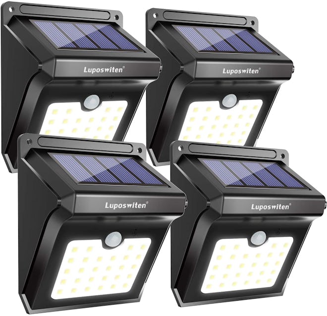 Luposwiten Solar Motion Sensor Lights (4-Pack)