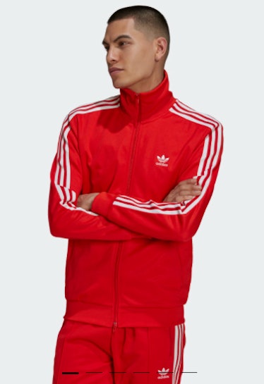red adidas track jacket