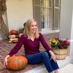 Reese Witherspoon's Porch - The Best Celebrity Fall Home Decor