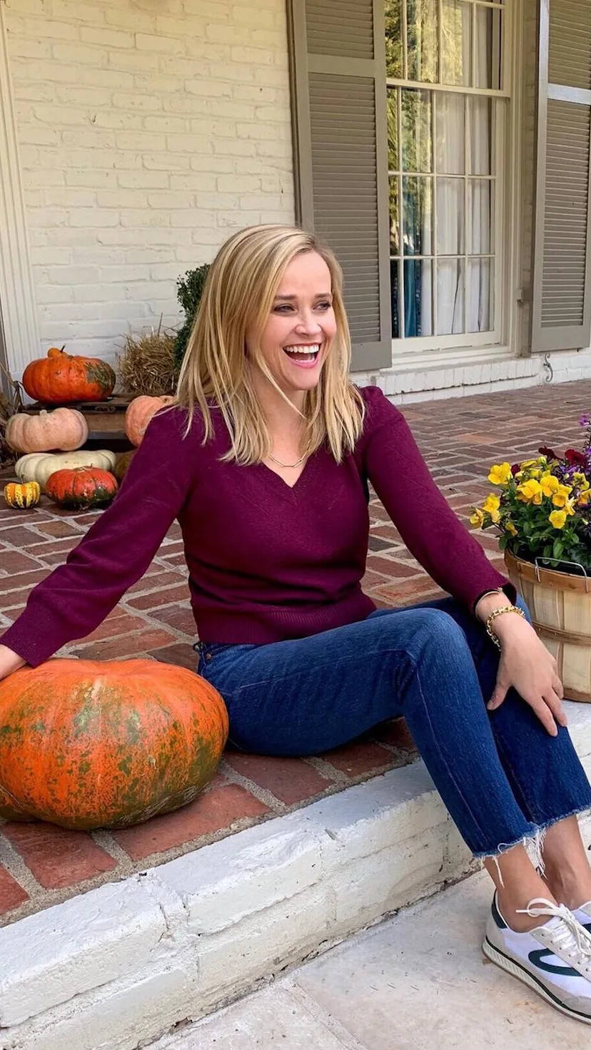 Reese Witherspoon's Porch - The Best Celebrity Fall Home Decor