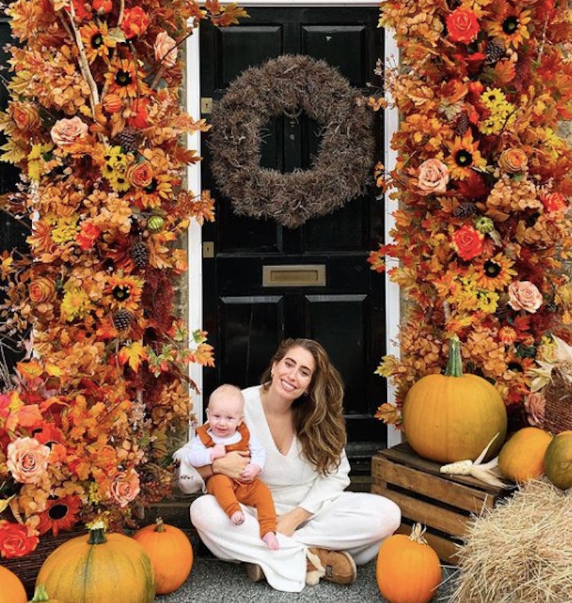 Stacey Solomon's 2019 autumnal front door design.