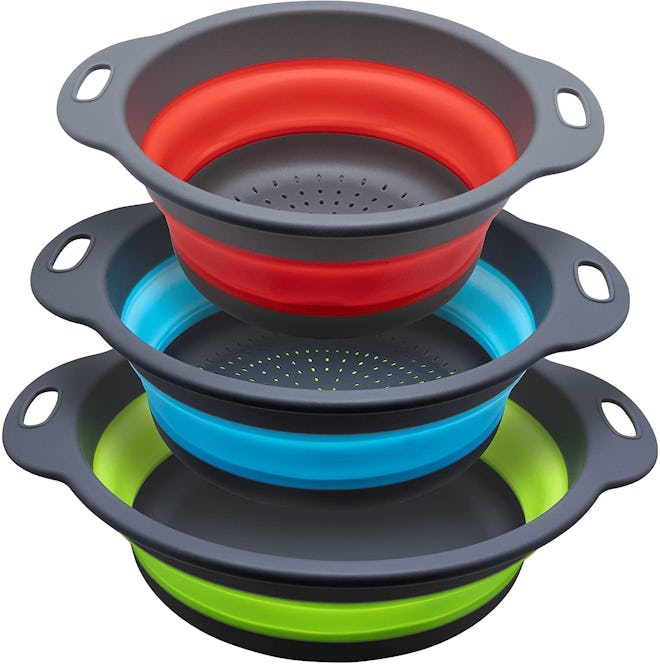 Nequare Collapsible Colander Set (3-Pack)