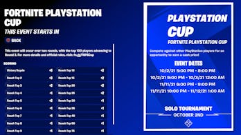fortnite playstation cup 1 start time na east