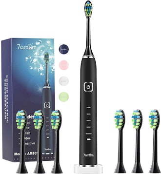 7am2m Sonic Electric Toothbrush with 6 Brush Heads