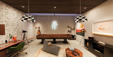 The Etsy House, an all-new immersive shopping experience, has a game room filled with home decor you...