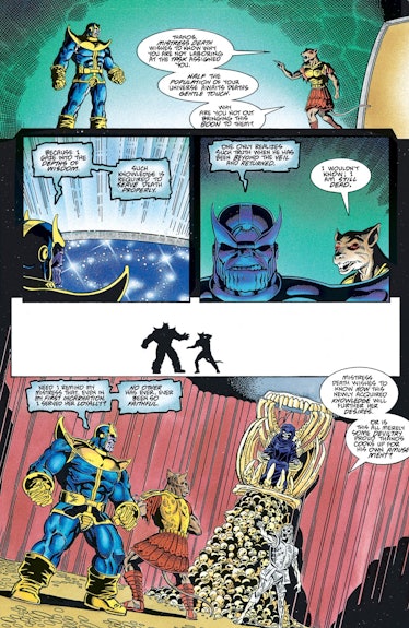 Thanos professes his love for Death in The Thanos Quest #1. Artwork by Ron Lim.