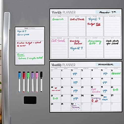 Home &amp; Me Magnetic Dry Erase Calendar Bundle (10-Piece Set)