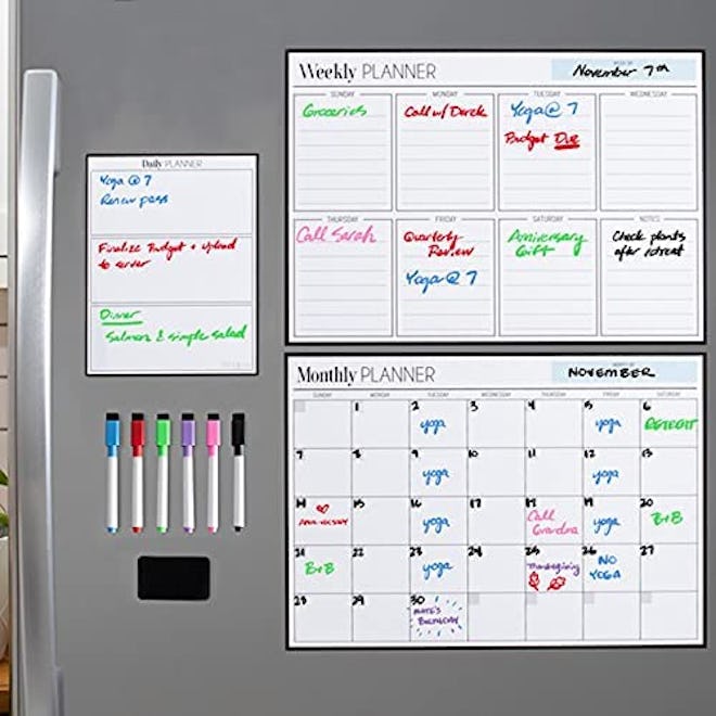 Home & Me Magnetic Dry Erase Calendar Bundle (10-Piece Set)